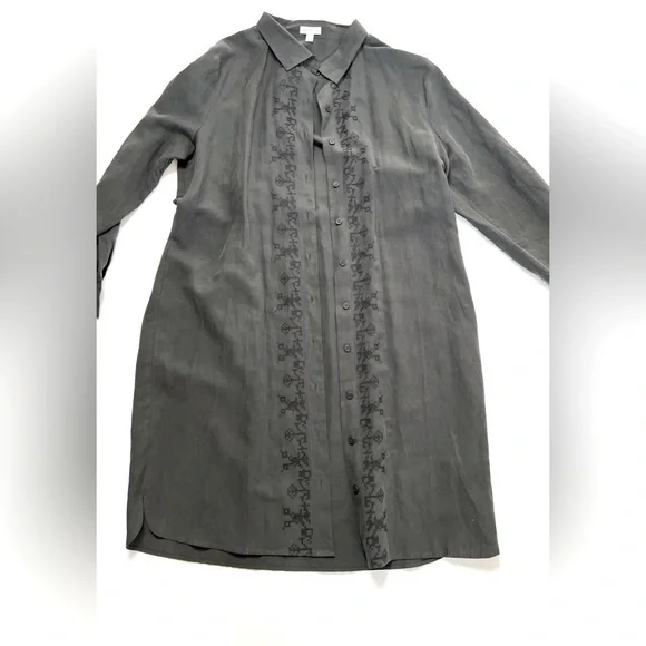 boden addie linen dress Boden Women's Ivy Placket Linen Midi Dress in Blue main image 1